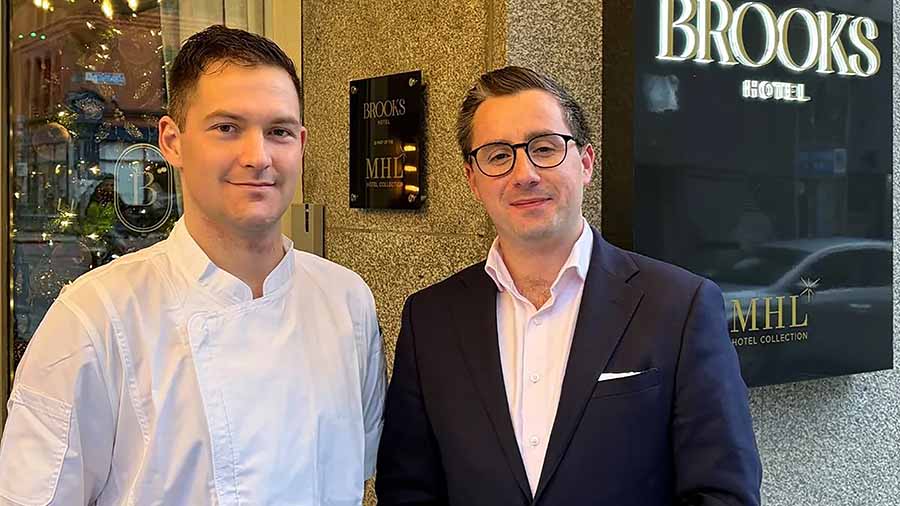 Stefan Bejinaru Head Chef and Doiran Kavanagh General Manager Brooks Hotel