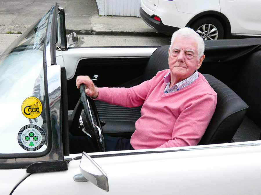 Patrick Byrne in his Shamrock Car